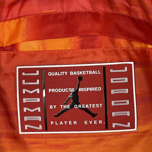Jordan Shorts Mens Extra‎ Large Orange Red Jumpman Logo Zip Basketball Adult - Picture 11 of 13